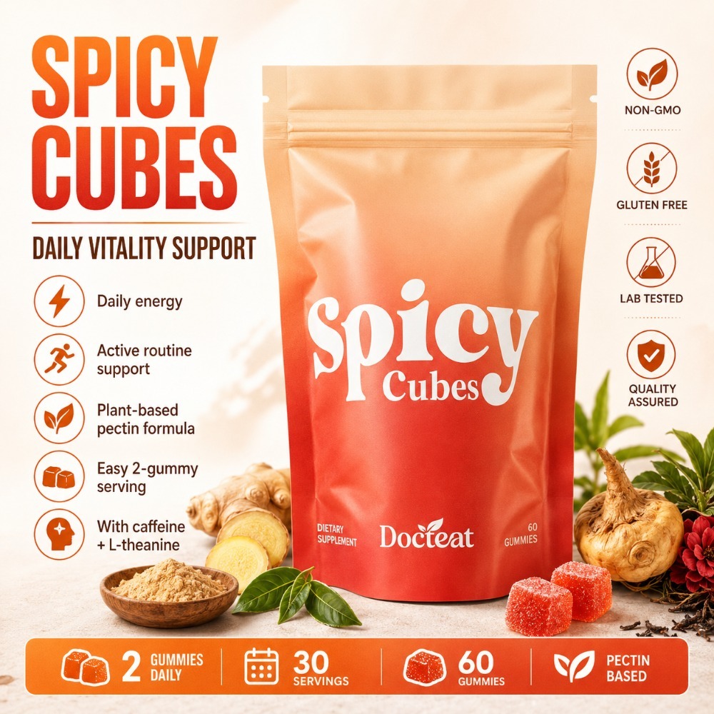 Green Herbal Wellness - Permen Kunyah Docteat Spicy Cubes 60